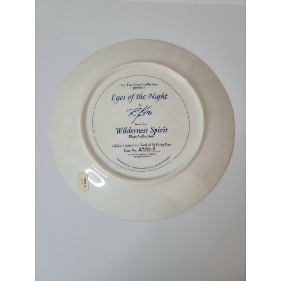 The Hamilton Collection Eyes Of The Night Wilderness Spirit Plate1994 No. 2790 E - Picture 2 of 4
